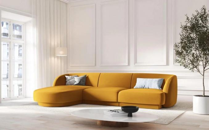 Moduliniai „L“ formos minkšti kampai „Micadoni Home Miley Velvet“